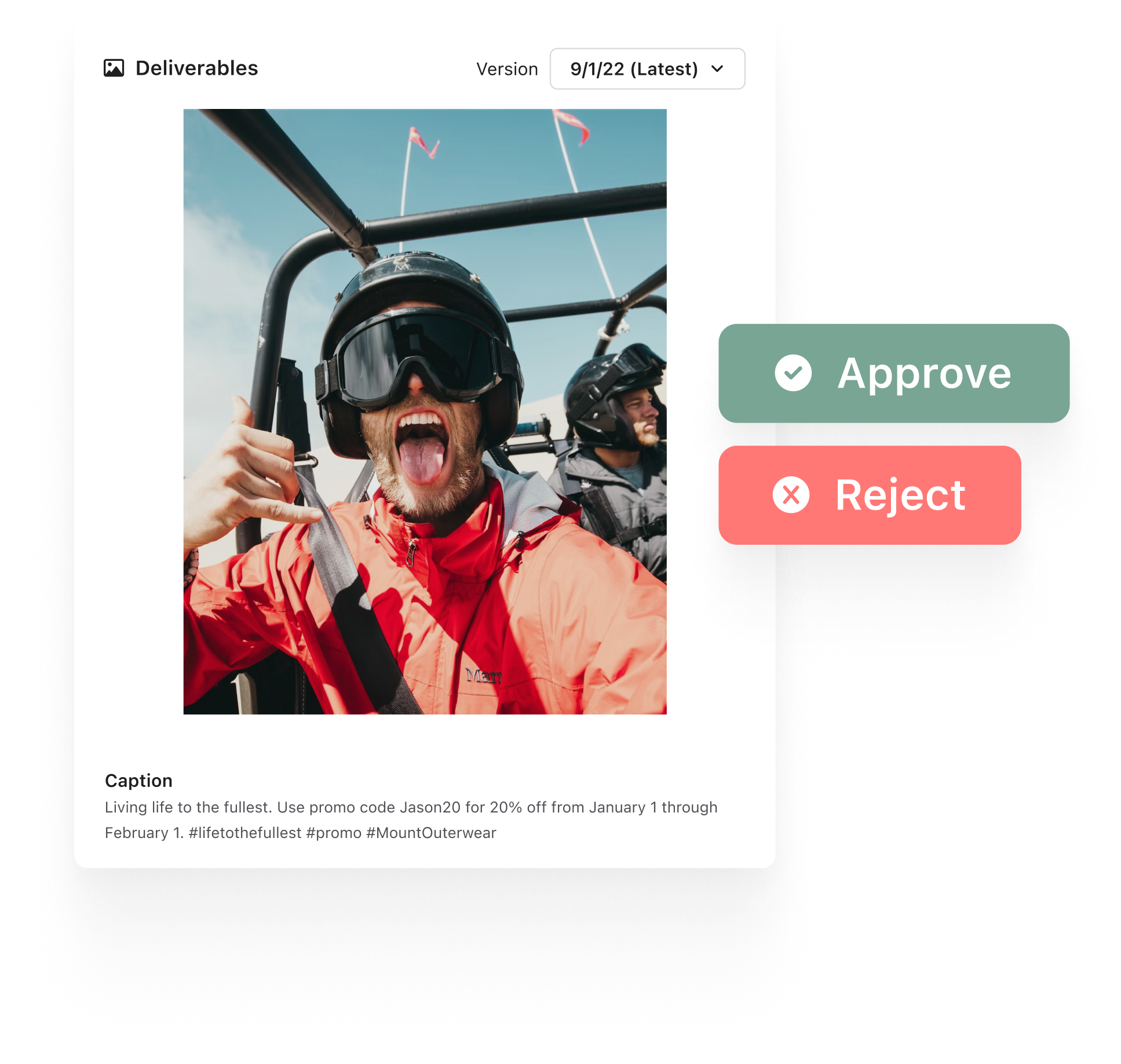 Easily collaborate with creators using Aspire's content approval feature